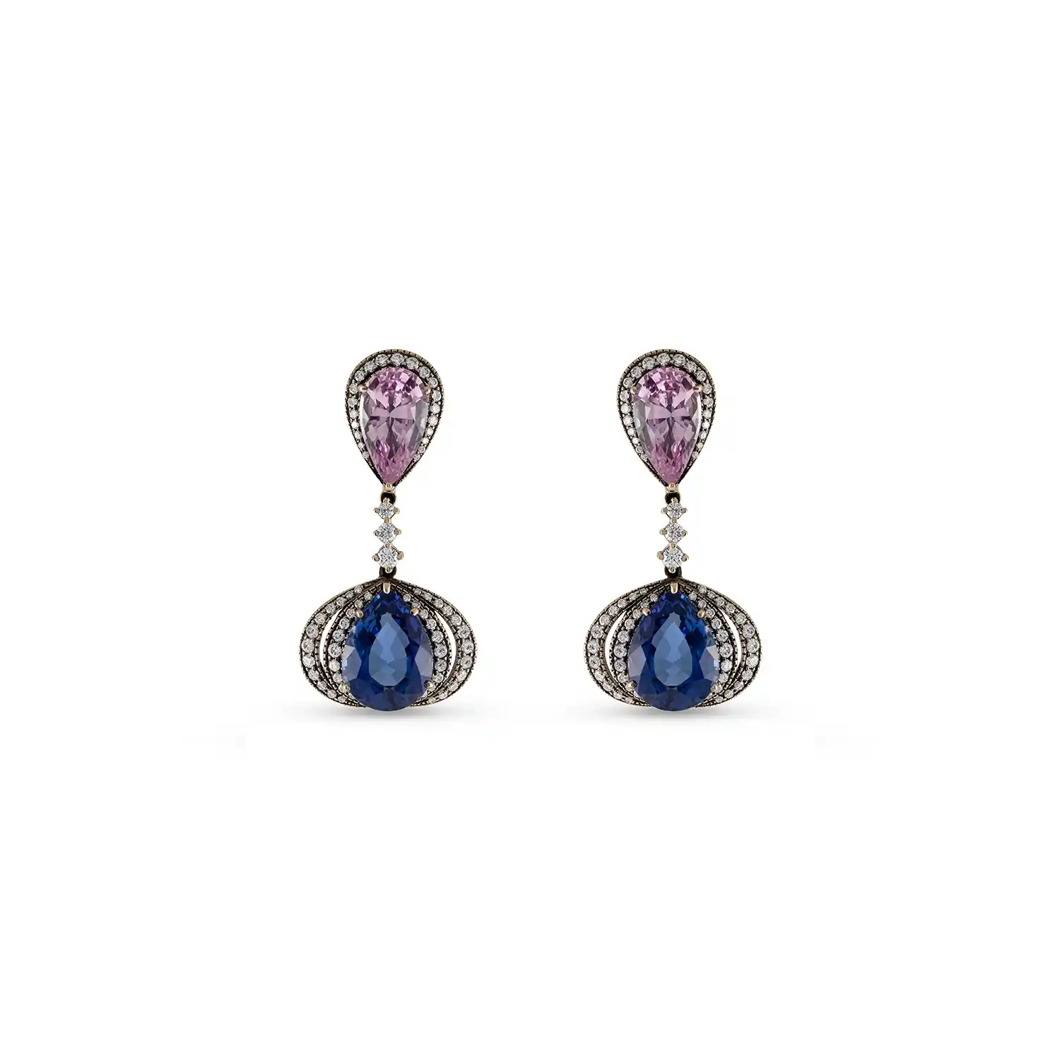 Retro Earrings - Tanzanite